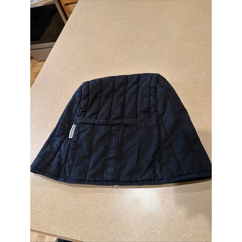 Kitchen Aid Stand Mixer Dust Cover Storage Bag w Pocket Black Cotton KitchenAide